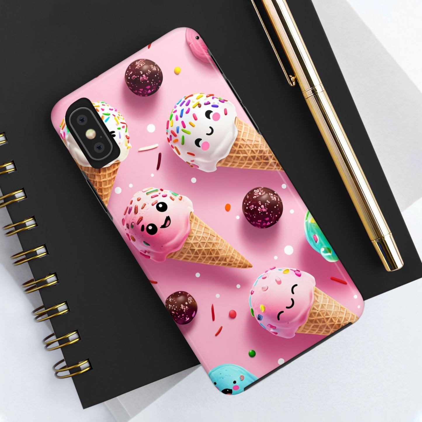 Tough Phone Cases Cute Ice Cream Design