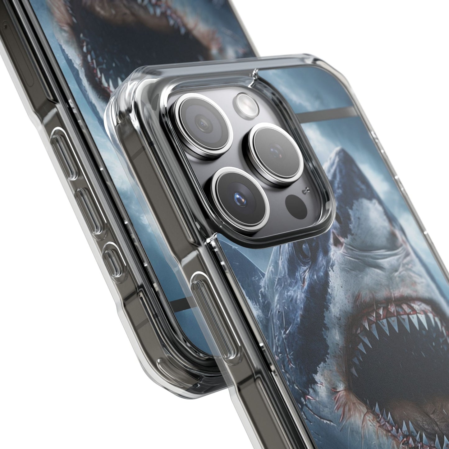 Shark Attack Magnetic Clear Impact Case – Ocean Adventure Phone Cover