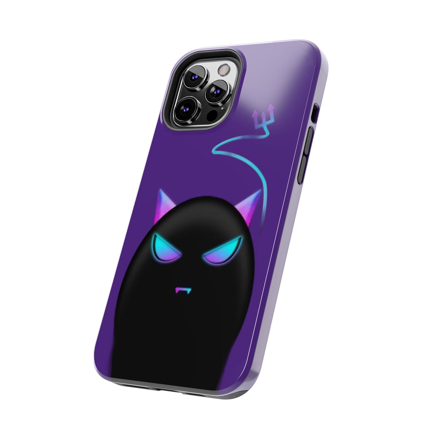 Demonic Cat Tough Phone Case - Cute & Edgy Phone Protection for Cat Lovers