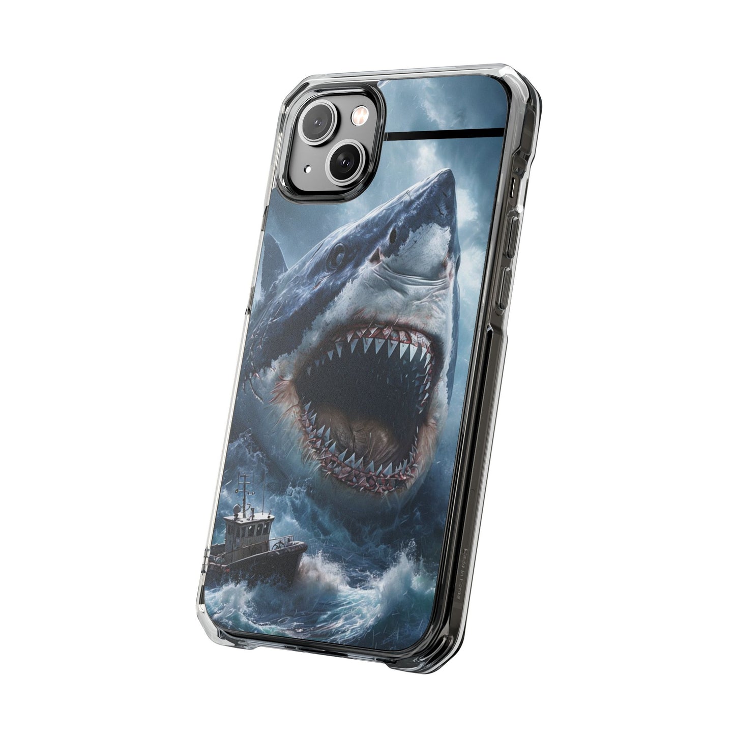 Shark Attack Magnetic Clear Impact Case – Ocean Adventure Phone Cover