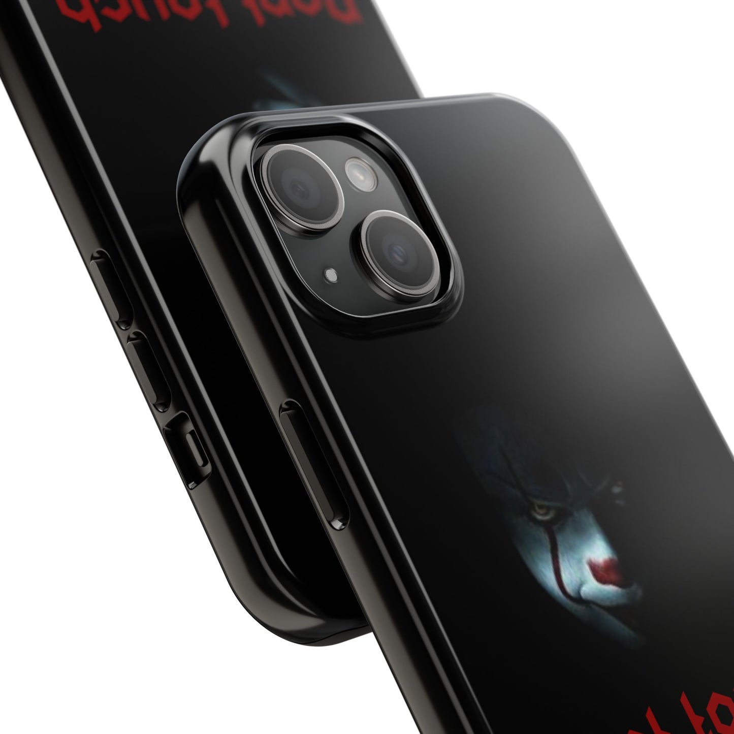 🤡 Creepy Clown Tough Phone Case – "Don’t Touch My Phone" Design for iPhone & Android