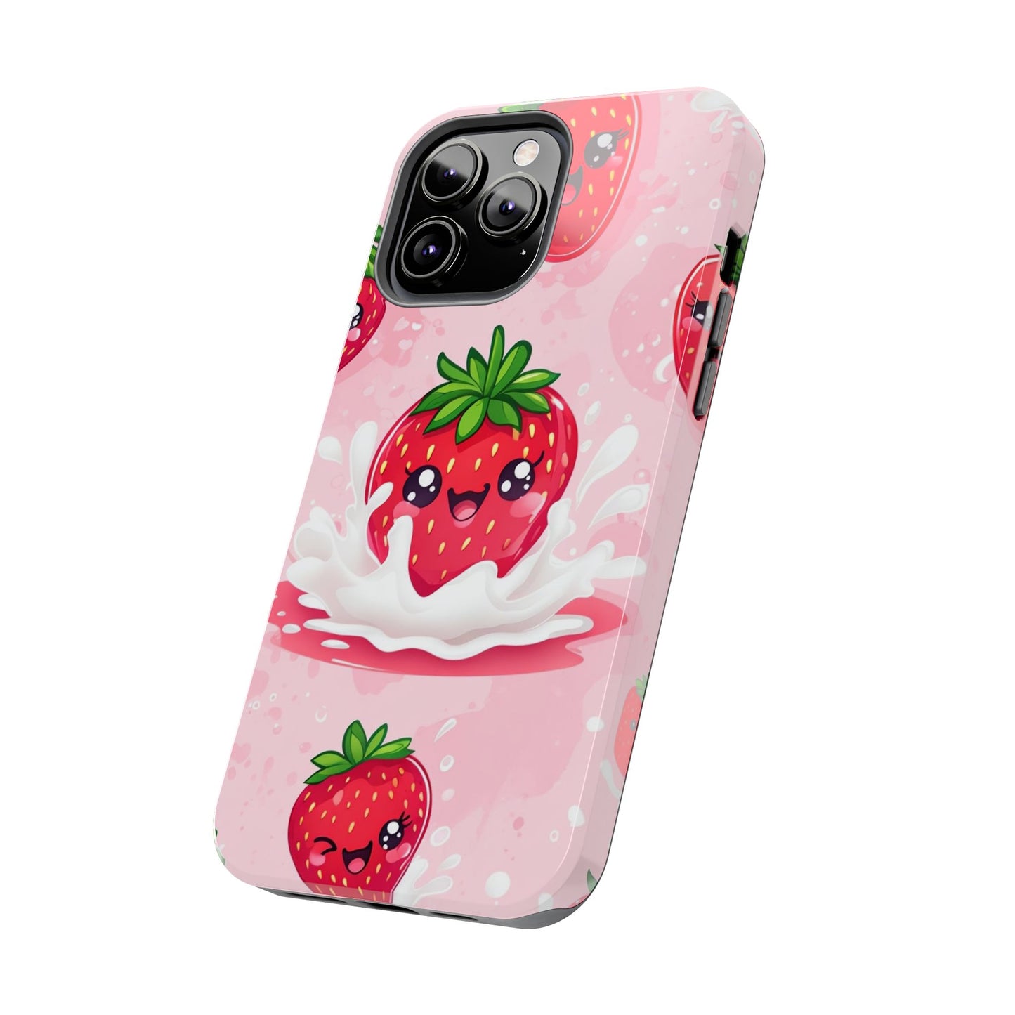 Kawaii Strawberry Tough Phone Case - Cute & Durable Protection