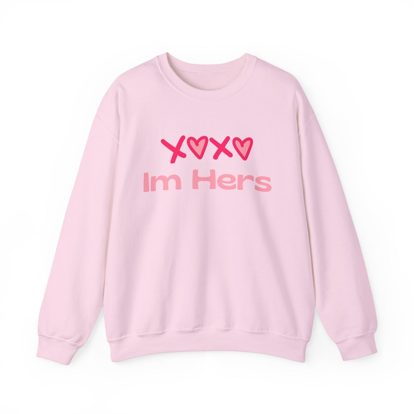 "XOXO ‘I’m His’ Crewneck Sweatshirt – Romantic Unisex Pullover | Cozy Valentine’s Day & Everyday Love Apparel"