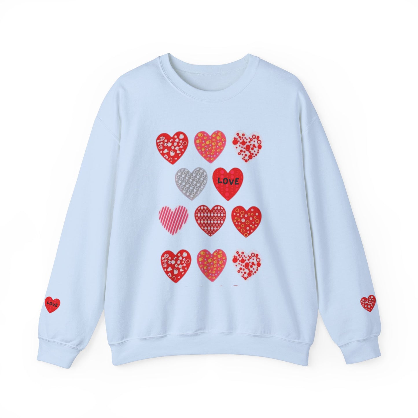Ivory Cloud White Sweatshirt for Women – Love Hearts Cozy Everyday Sweater