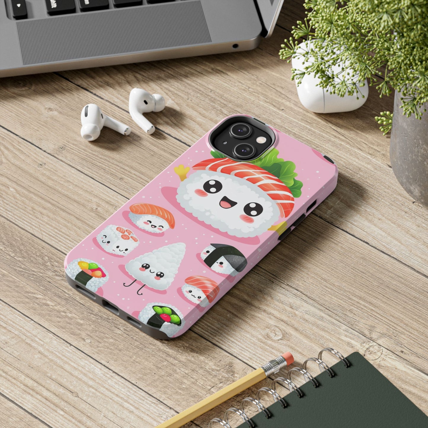 Adorable Sushi Tough Phone Case | Cute Kawaii Design for Food Lovers
