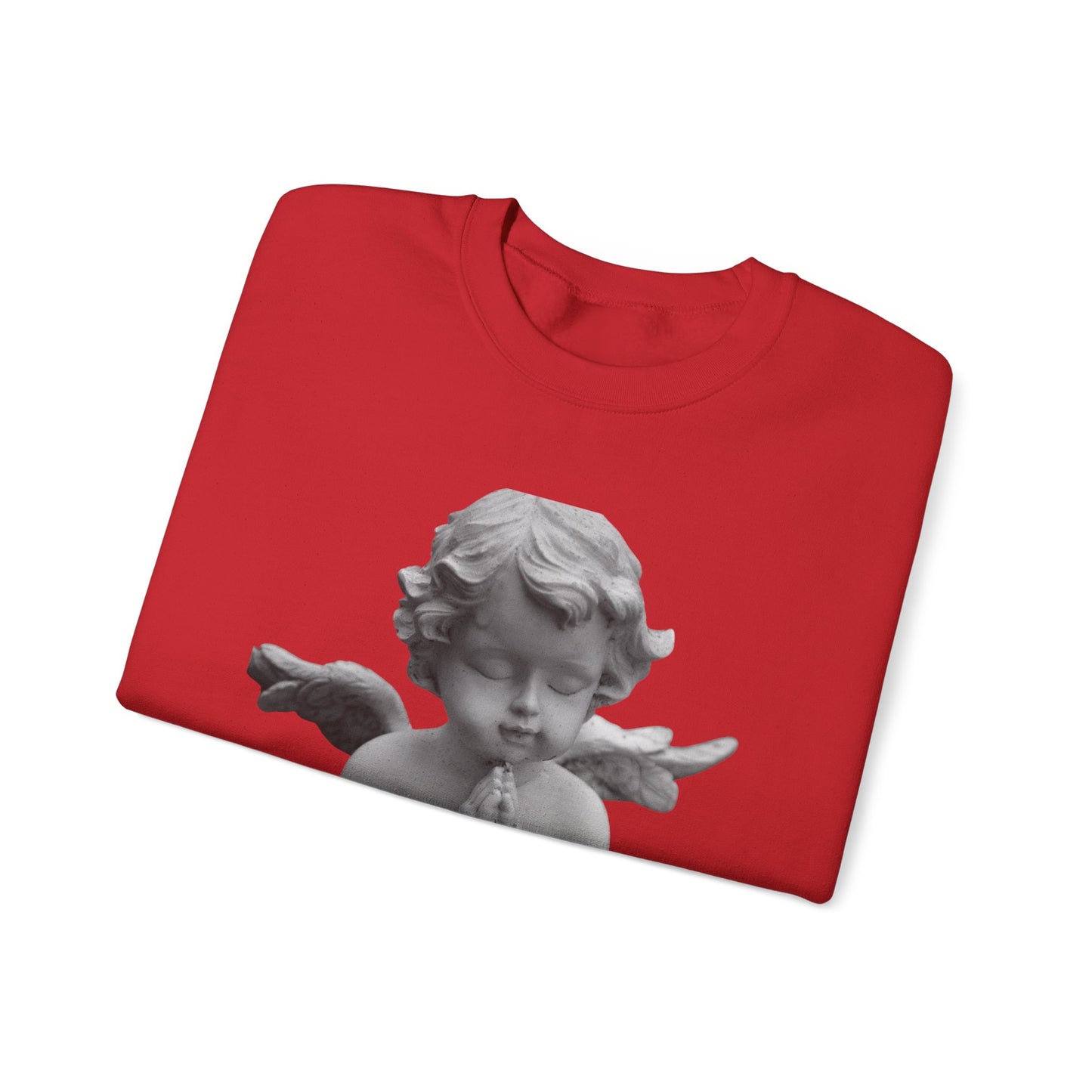 Pure Cloud Men & Women’s Sweater – "G.O.E Angel" (God Over Everything) Faith-Inspired Pullover