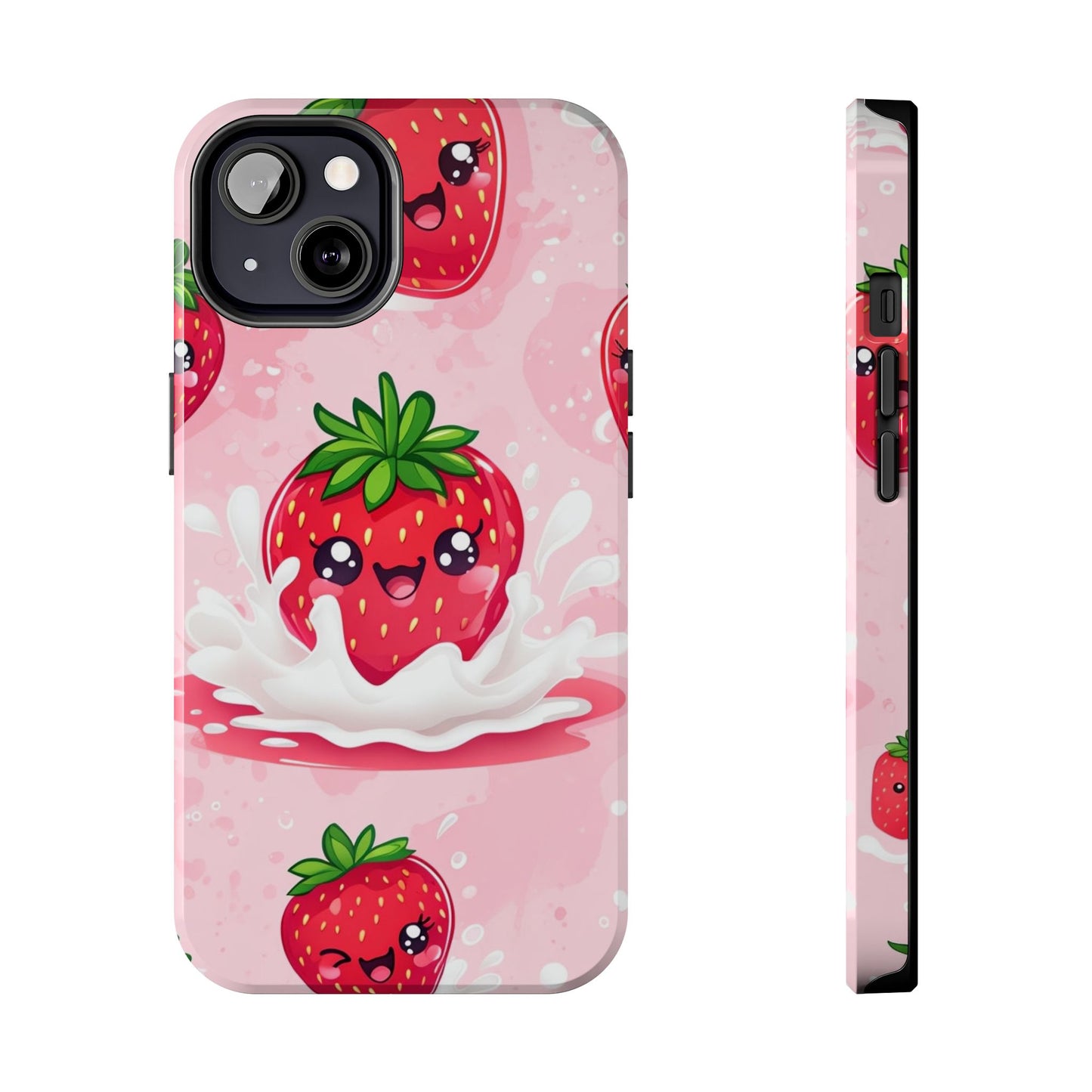 Kawaii Strawberry Tough Phone Case - Cute & Durable Protection