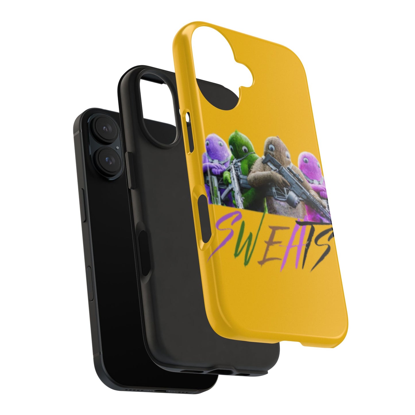 Cool Cartoon-Inspired Tough Phone Case - 'SWEATS'