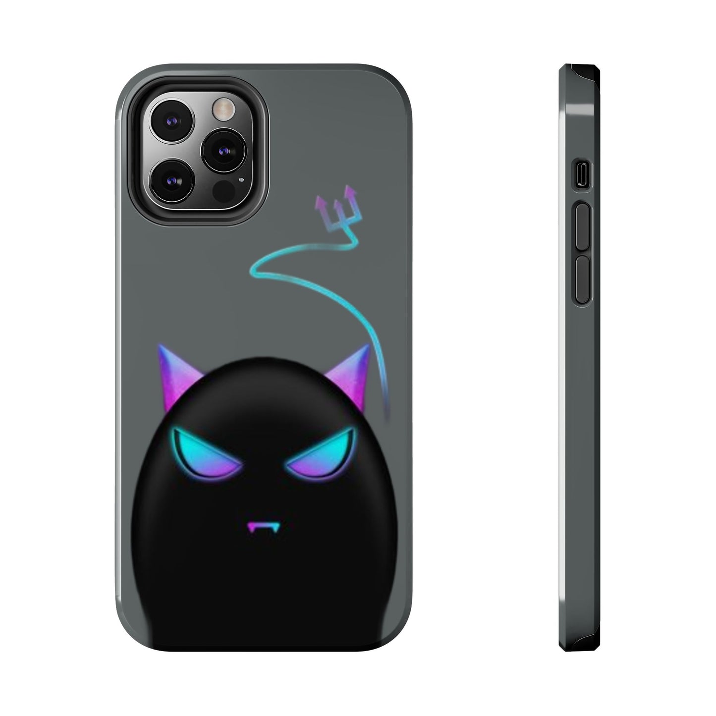 Demonic Cat Tough Phone Case - Cute & Edgy Phone Protection for Cat Lovers