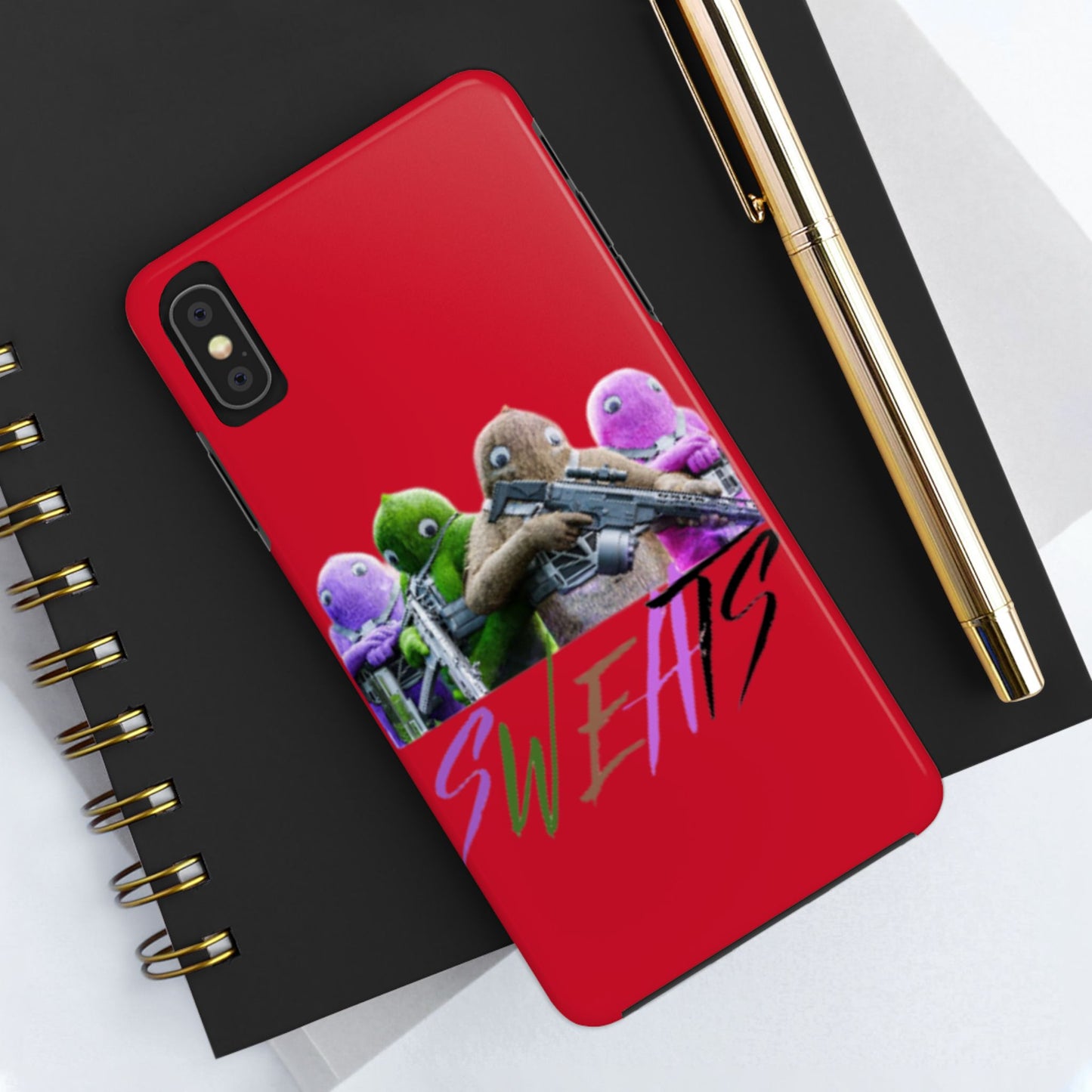 Cool Cartoon-Inspired Tough Phone Case - 'SWEATS'