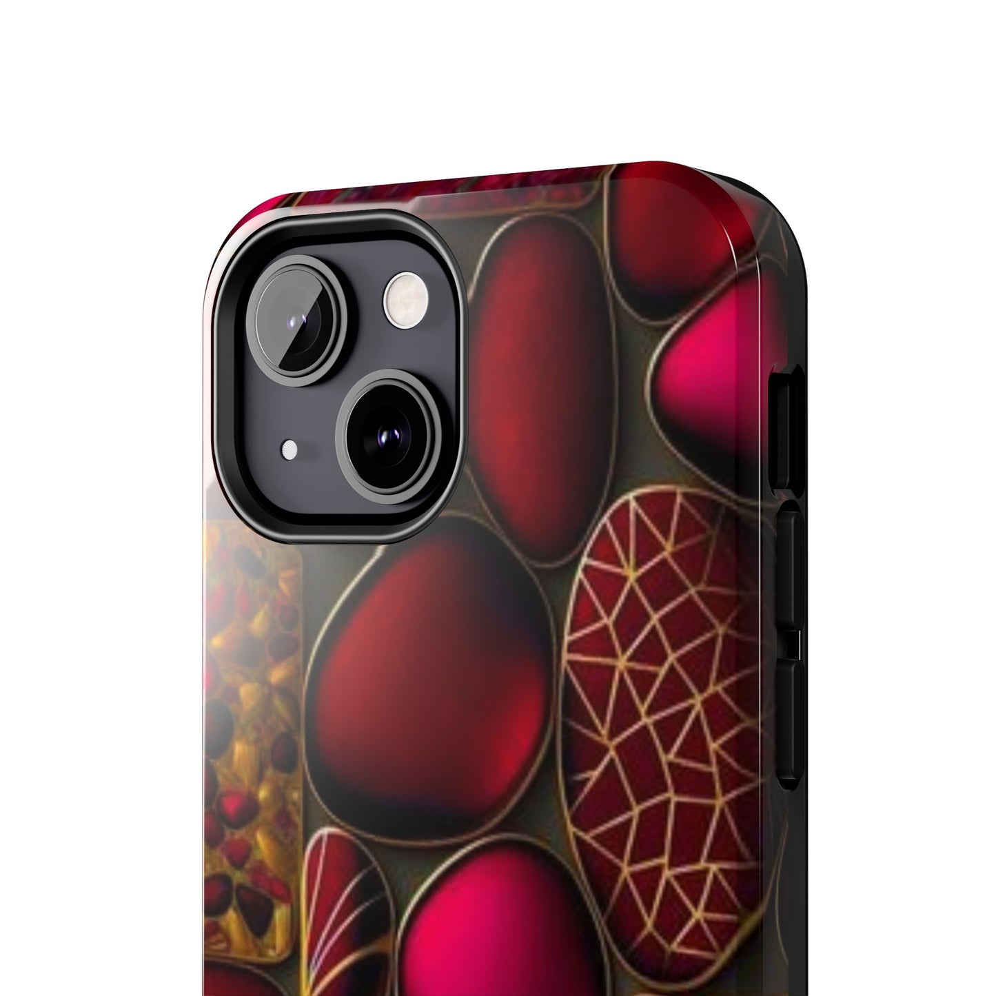 🔴 Tough Phone Cases – Red Stones Design for iPhone & Android – Durable Protection & Stylish Look