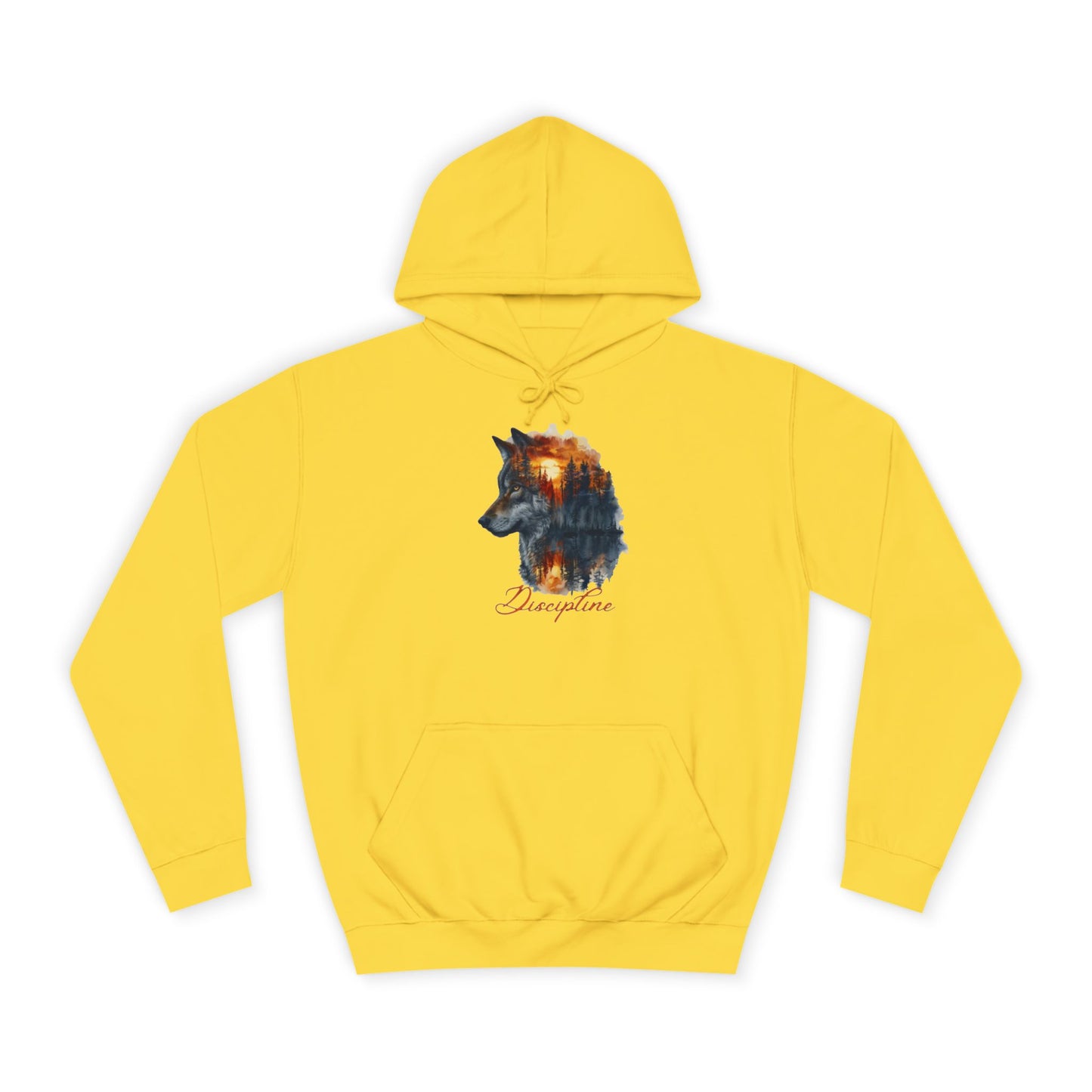 Glacier White Sweater for Men – Discipline Wolf Graphic for Focus and Power