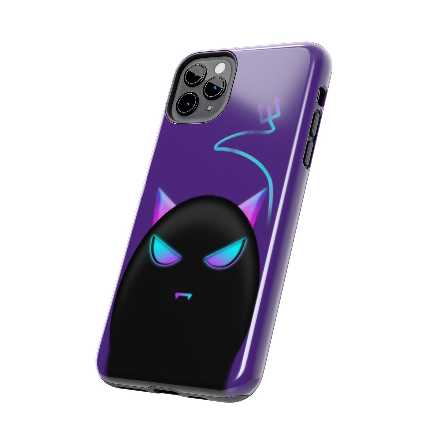Demonic Cat Tough Phone Case - Cute & Edgy Phone Protection for Cat Lovers