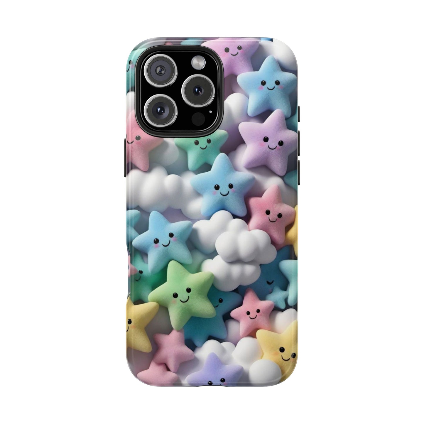"Kawaii Starry Sky Phone Case – Tough & Durable Protection with Cute Cloud Design for iPhone & Android"