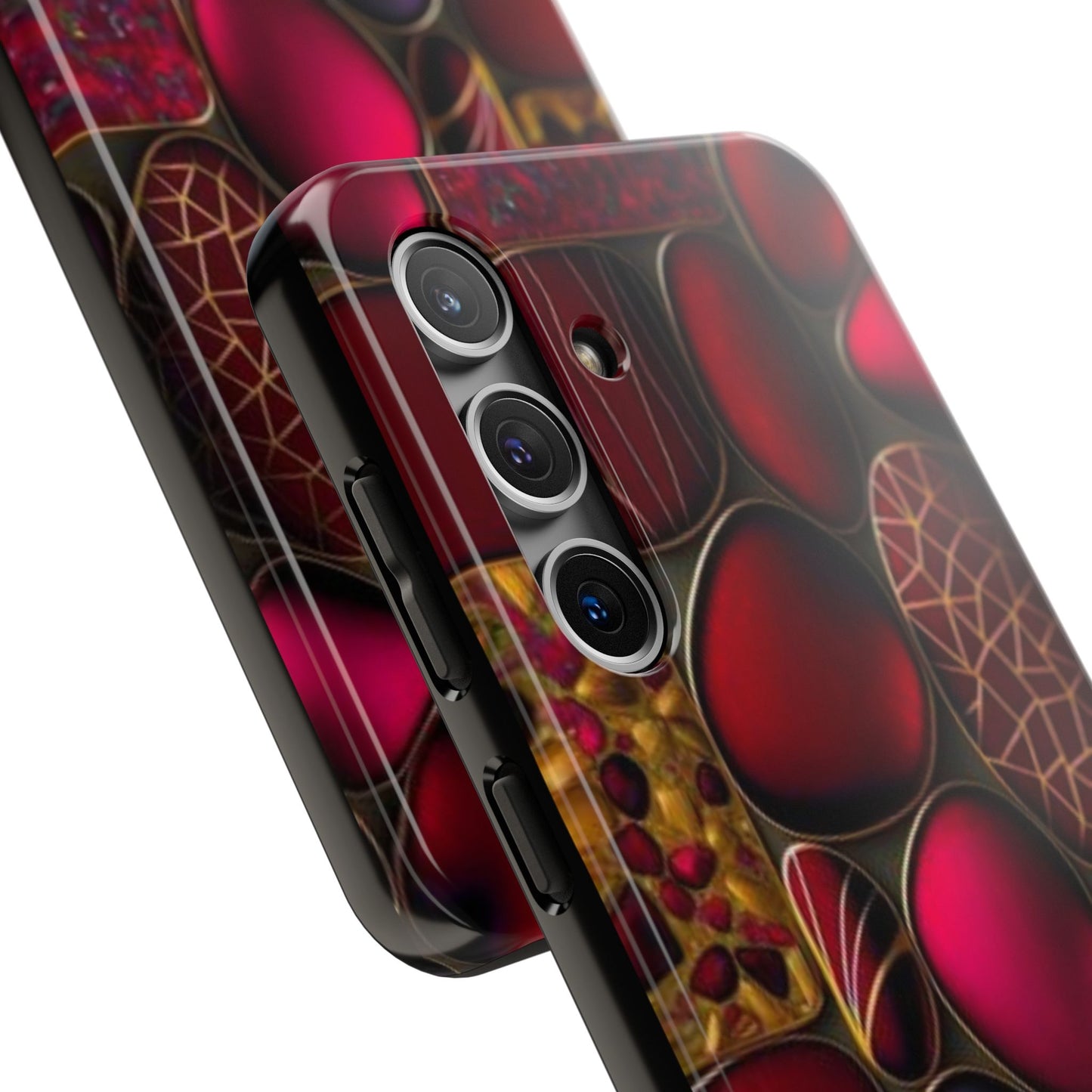 🔴 Tough Phone Cases – Red Stones Design for iPhone & Android – Durable Protection & Stylish Look