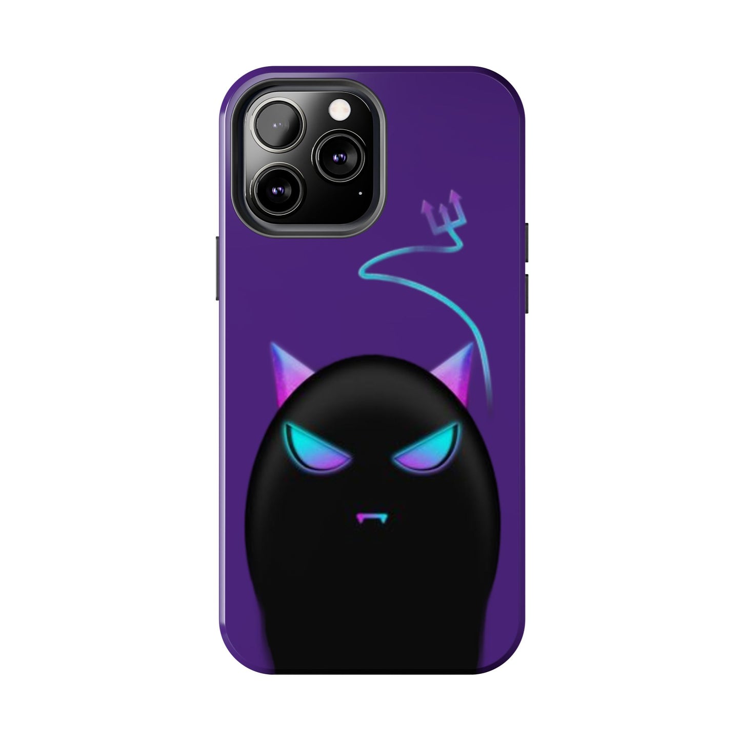 Demonic Cat Tough Phone Case - Cute & Edgy Phone Protection for Cat Lovers