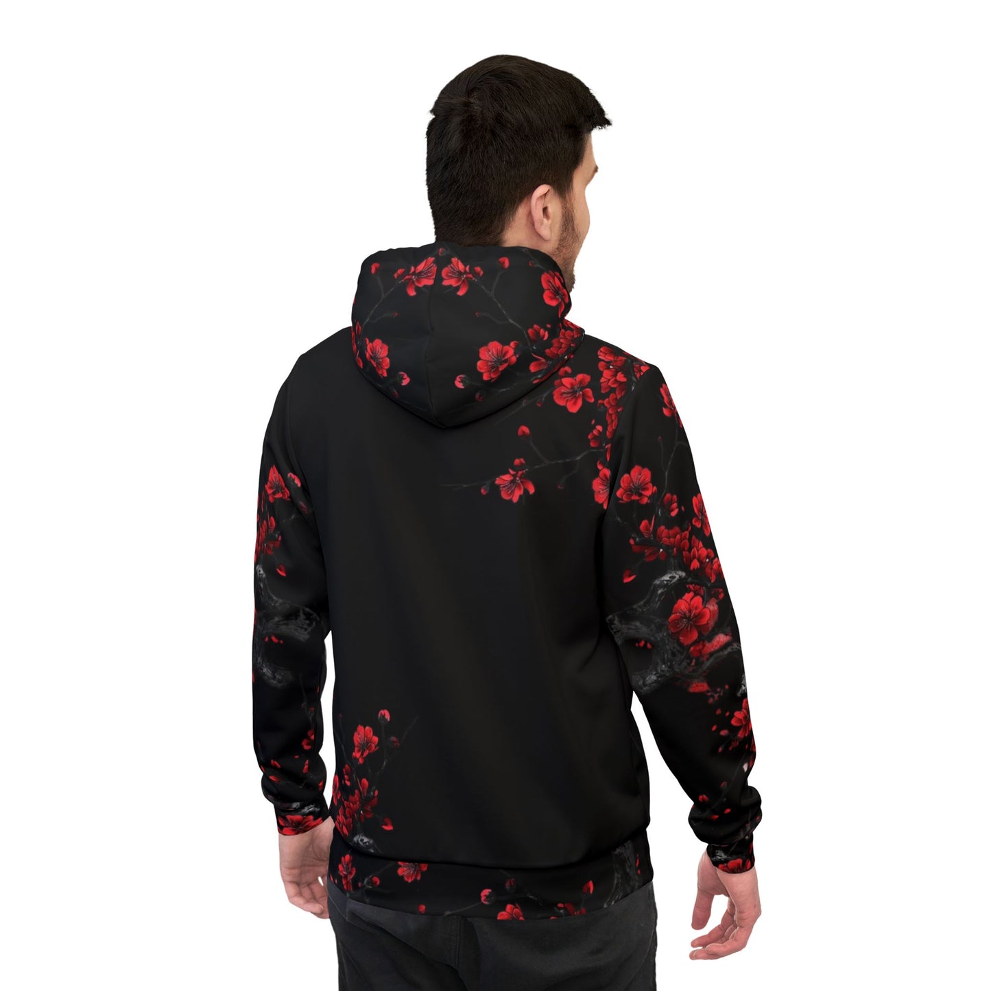 π₯ Black Hoodie with Red Chinese Floral Design β Elegant & Stylish Streetwear for Men & Women πΊ