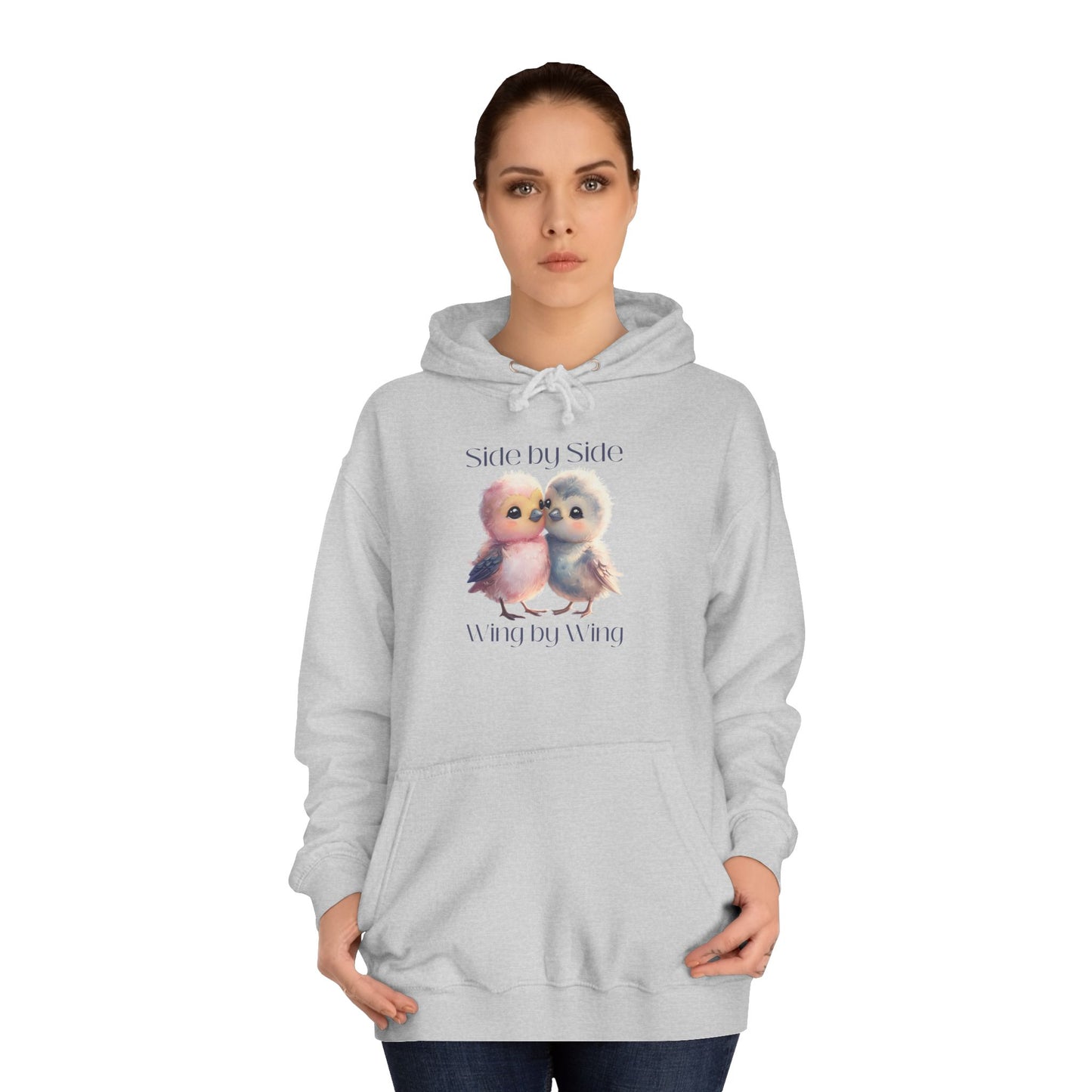 Barbecue Sunset Hoodie for Women – Cute Lovebirds Side by Side Always Together Design