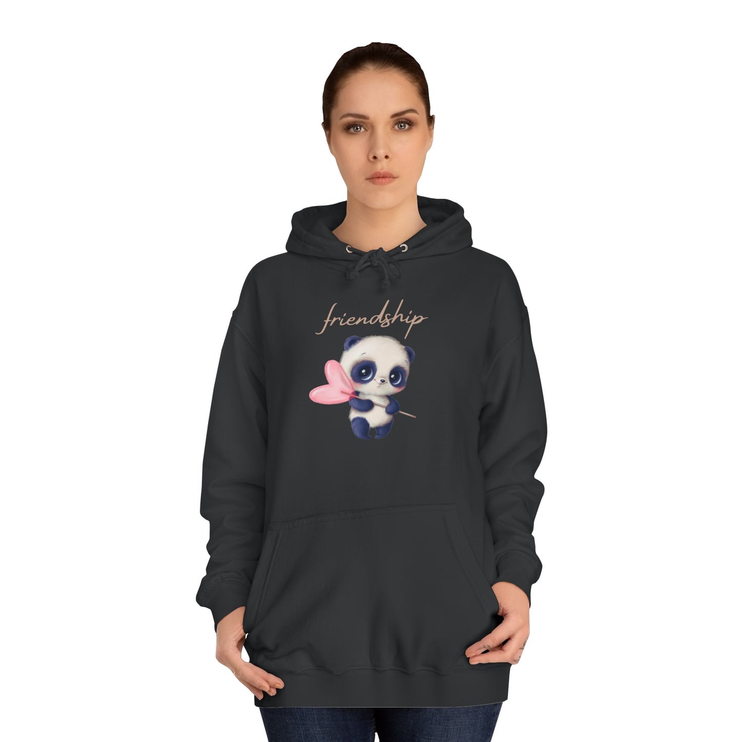 Soft Cloud Cute Sweater for Women – "Friendship Panda" Cozy Graphic Pullover