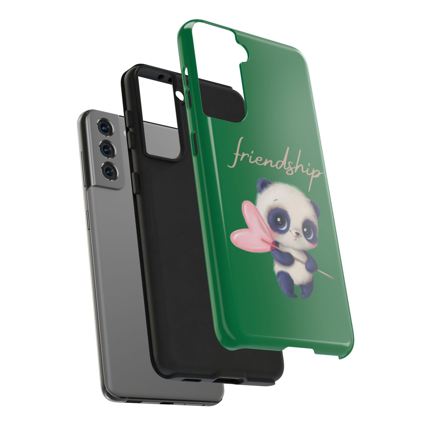 Phone case- Cute Panda Friendship Tough Phone Case - Durable Protection