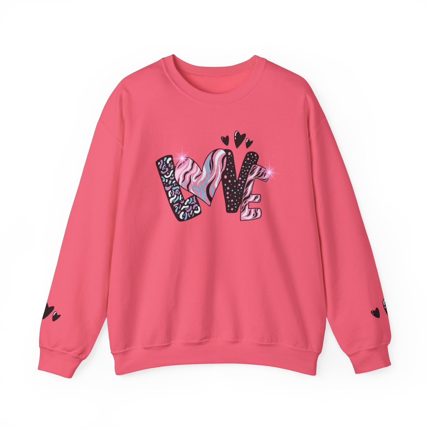 Rosy Glow Pink Sweatshirt for Women – Everyday Cozy Heart Design Pullover