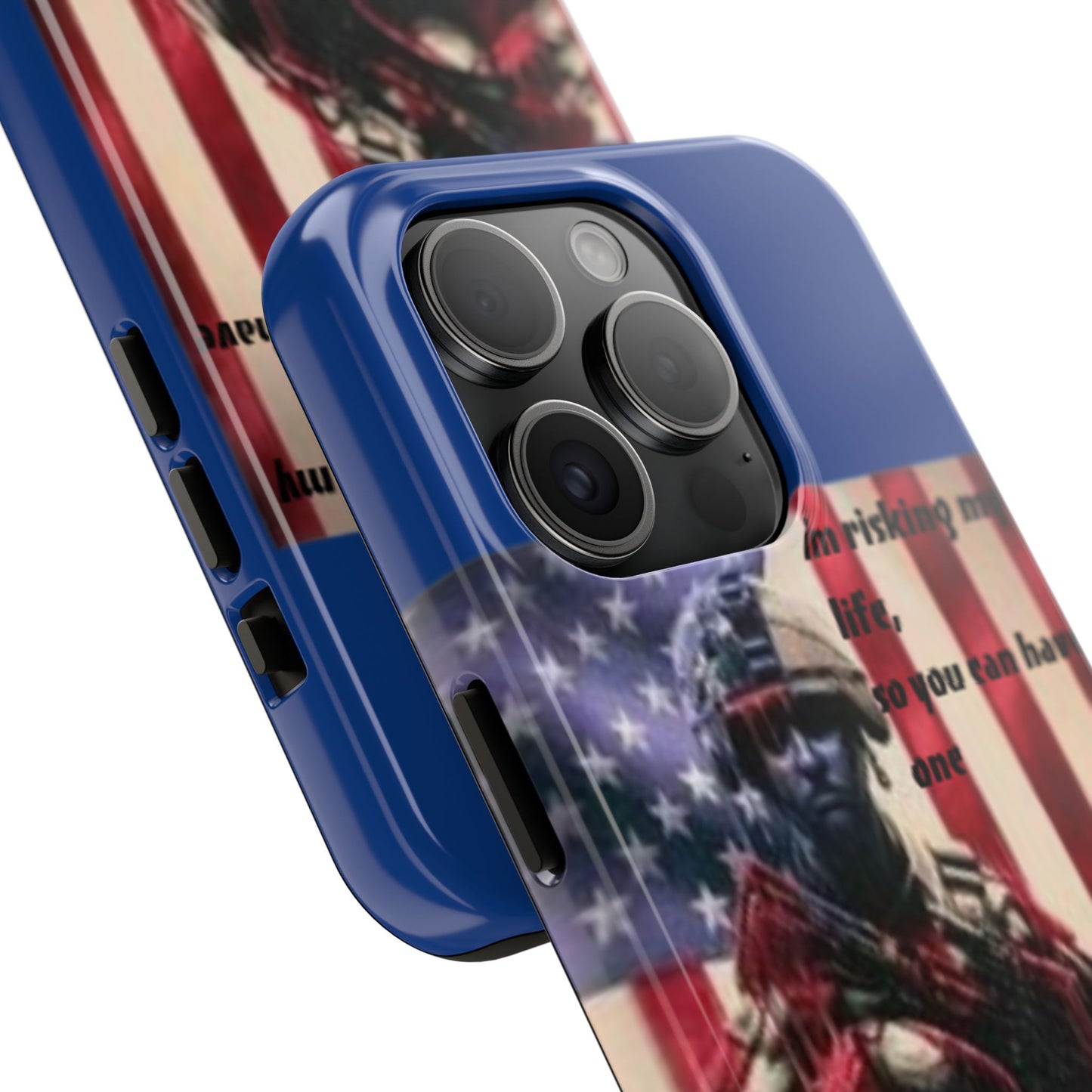 Patriotic Tough Phone Case - 'I'm Risking My Life' Design