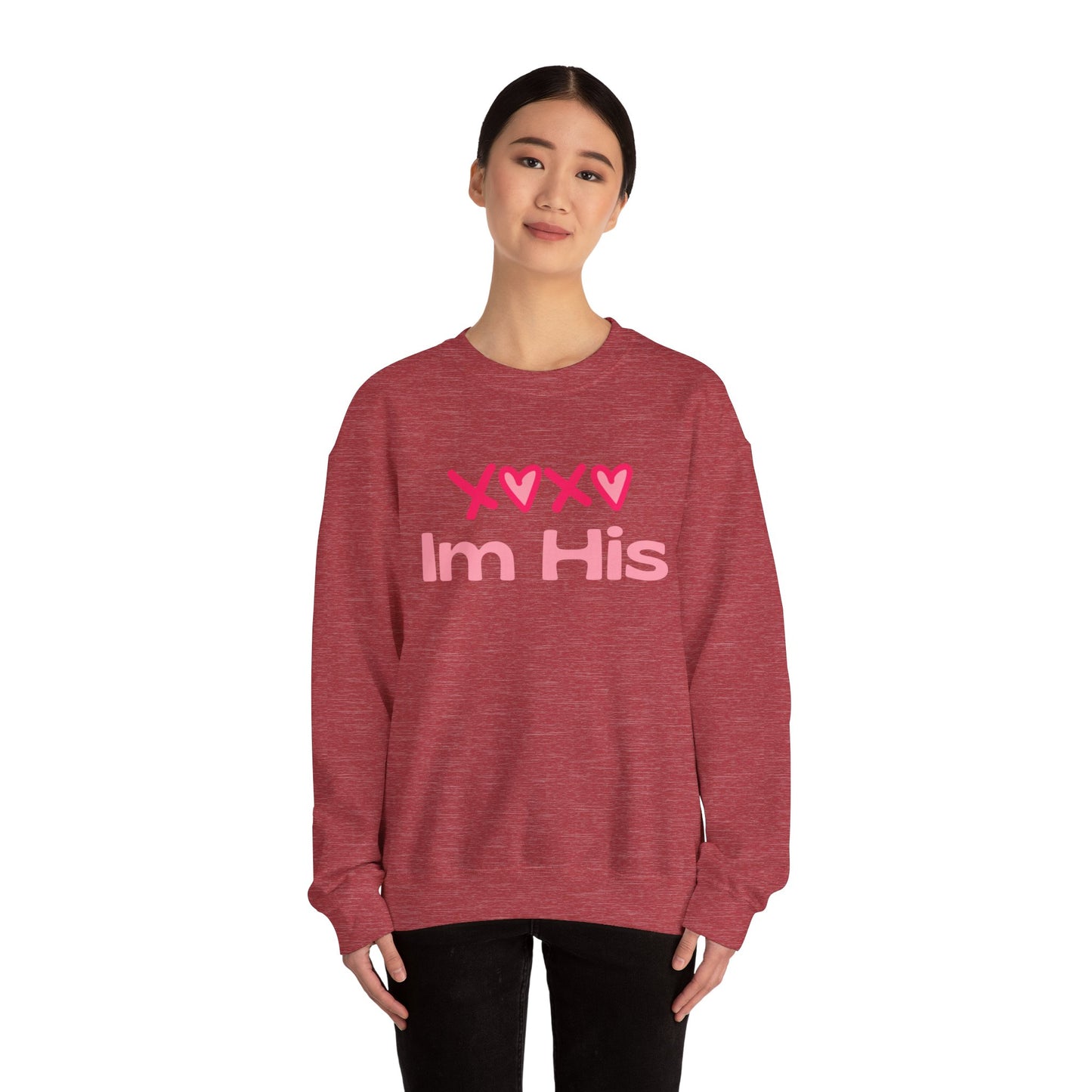 Cotton Blush XOXO Sweatshirt for Women – I’m His Romantic Everyday Lovewear