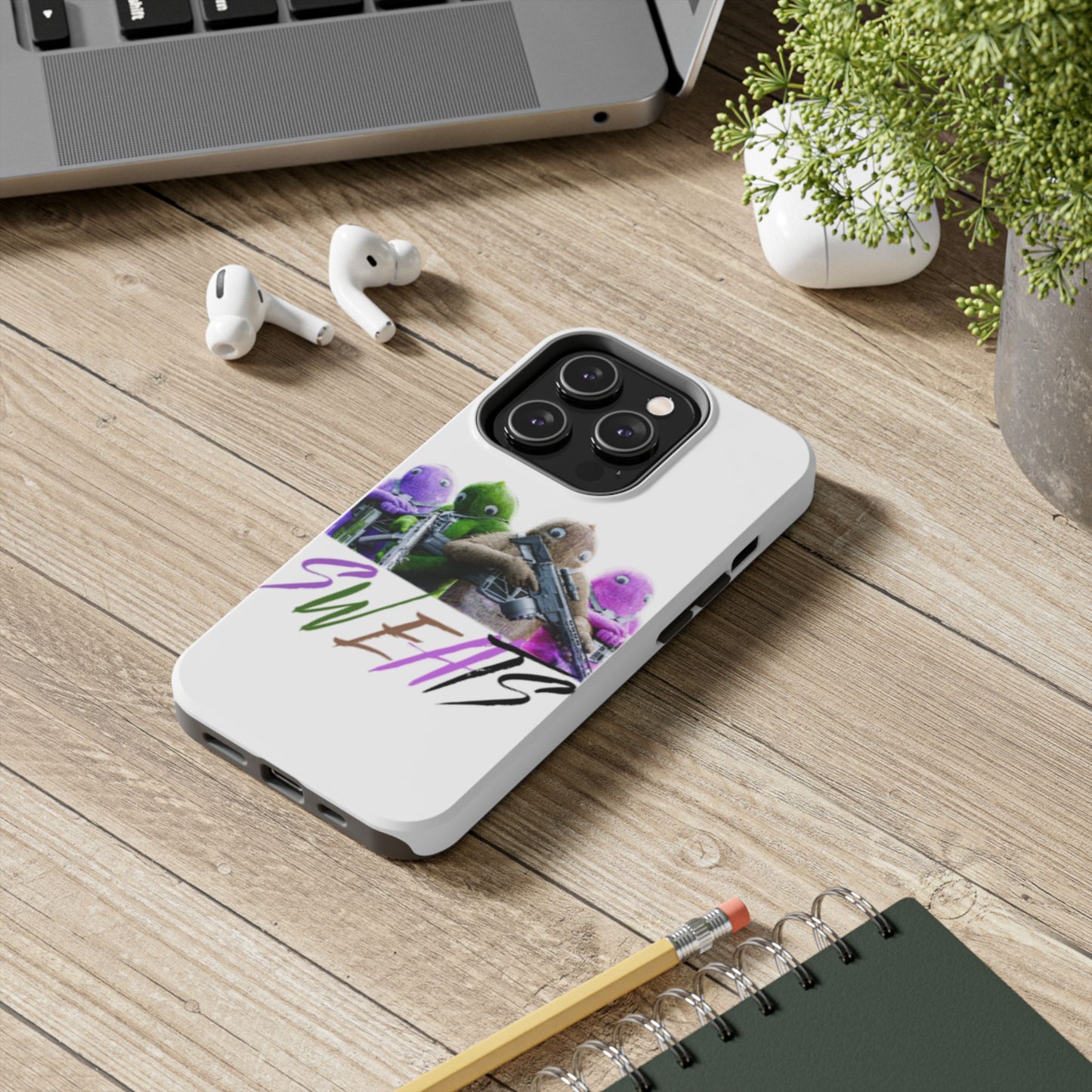 Cool Cartoon-Inspired Tough Phone Case - 'SWEATS'
