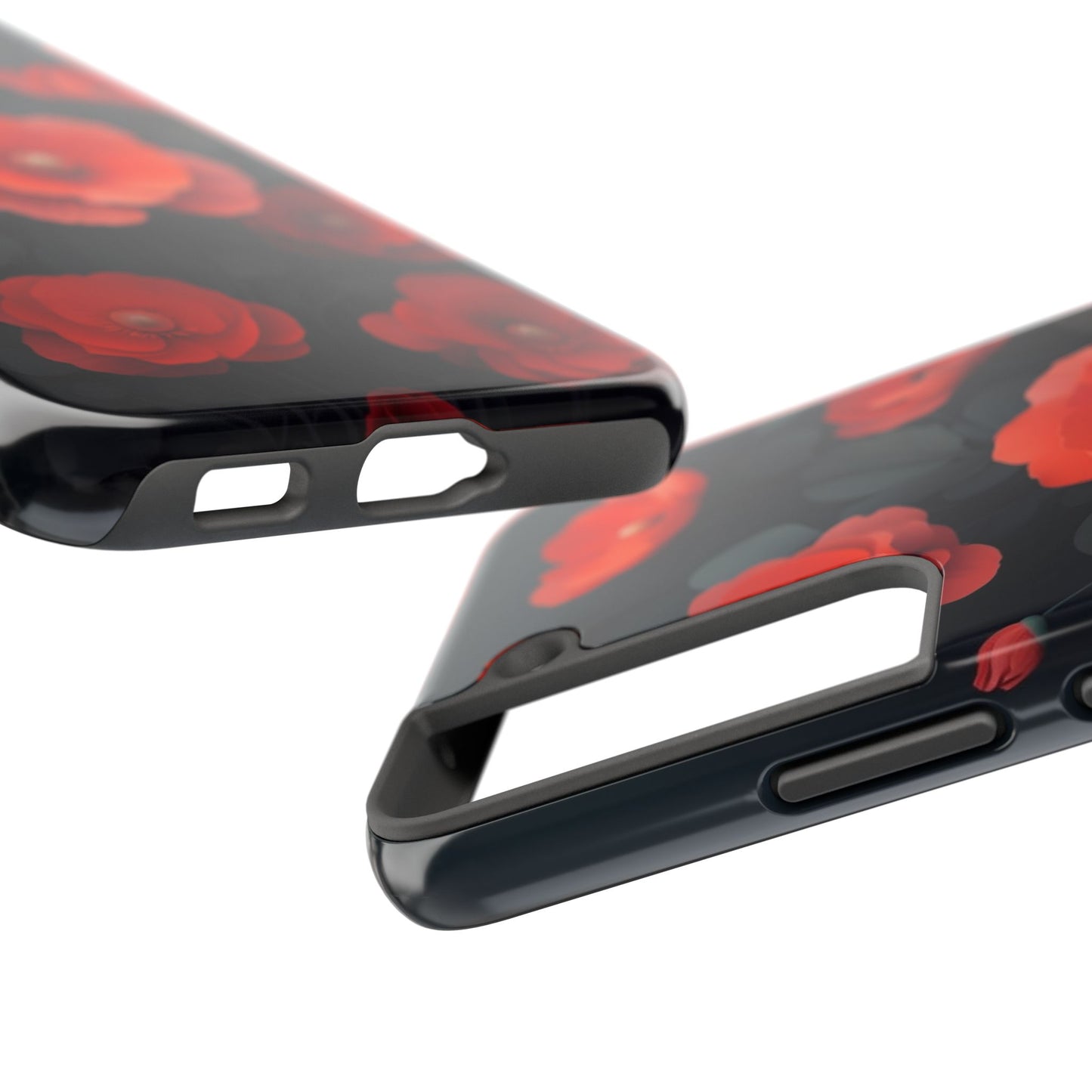 Vibrant Floral Tough Phone Case - Durable Protection with Gorgeous Red Poppies for iPhones & Androids πΊπ±