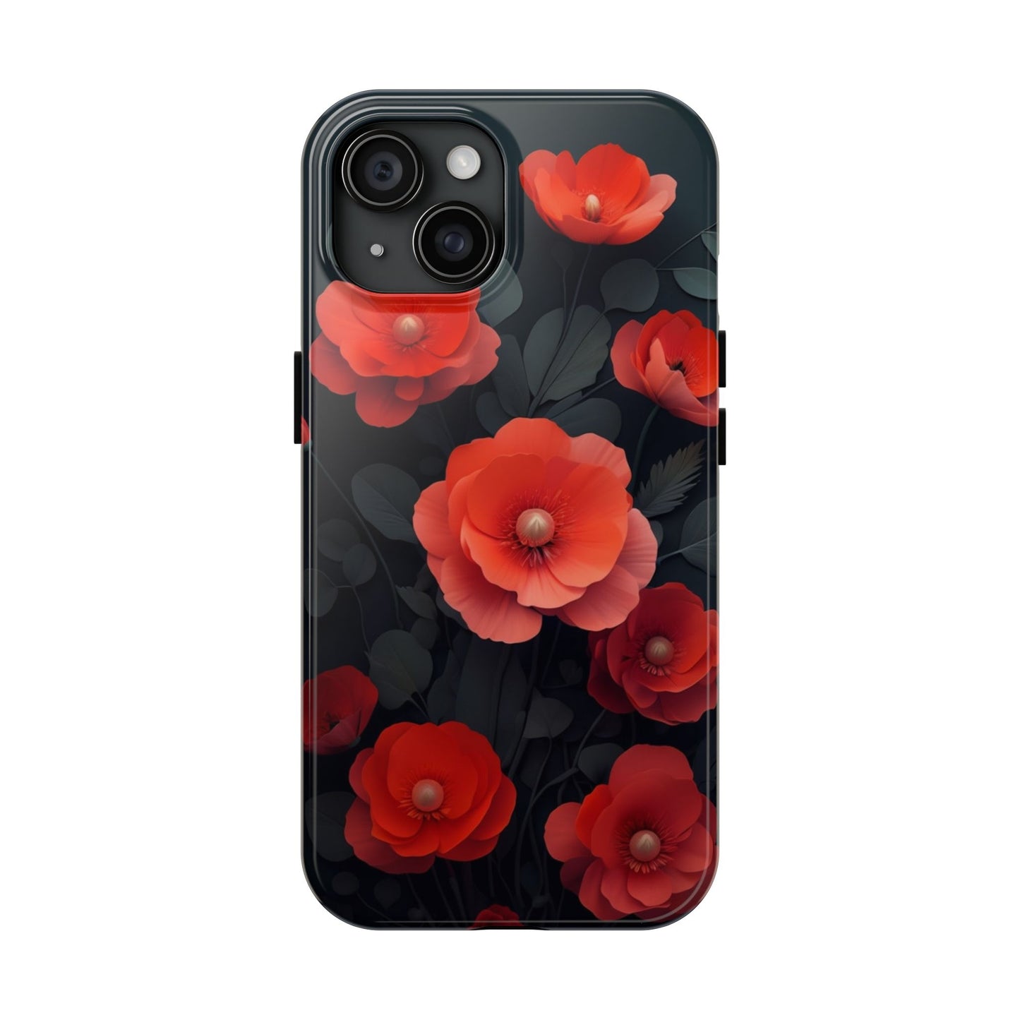 Vibrant Floral Tough Phone Case - Durable Protection with Gorgeous Red Poppies for iPhones & Androids πΊπ±