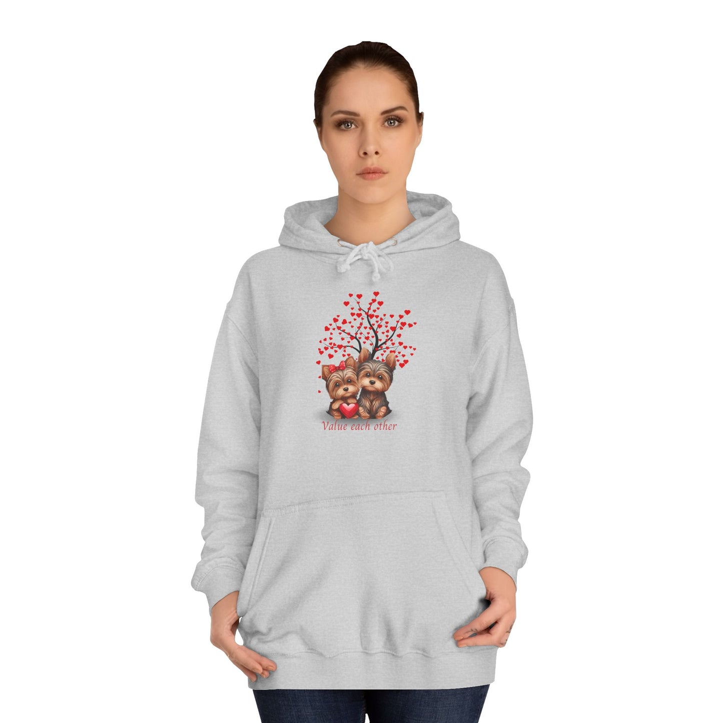 Baby Blue Hoodie for Him & Her – Perfect for Dog Lovers with Heart Paw Print Design