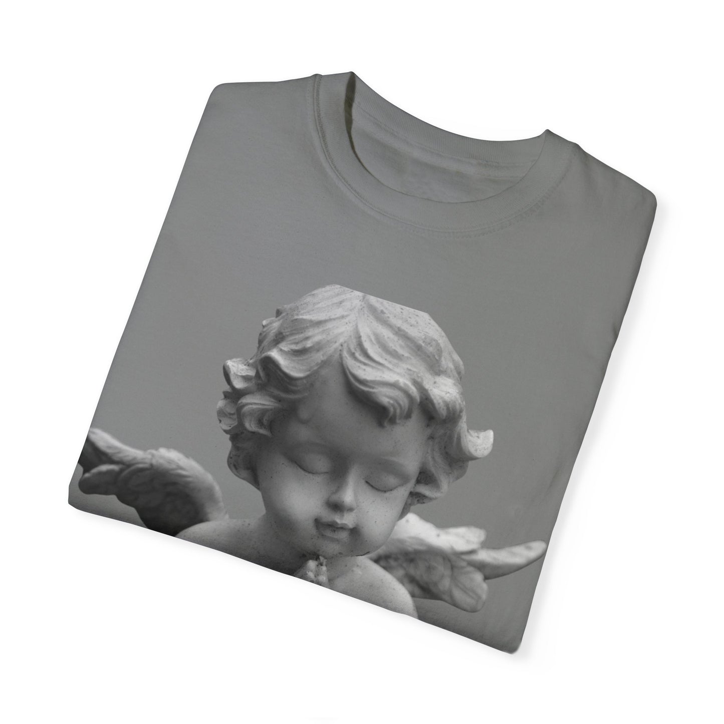 Heavenly White Men & Women T-Shirt – "G.O.E Angel" (God Over Everything) Faith-Inspired Tee