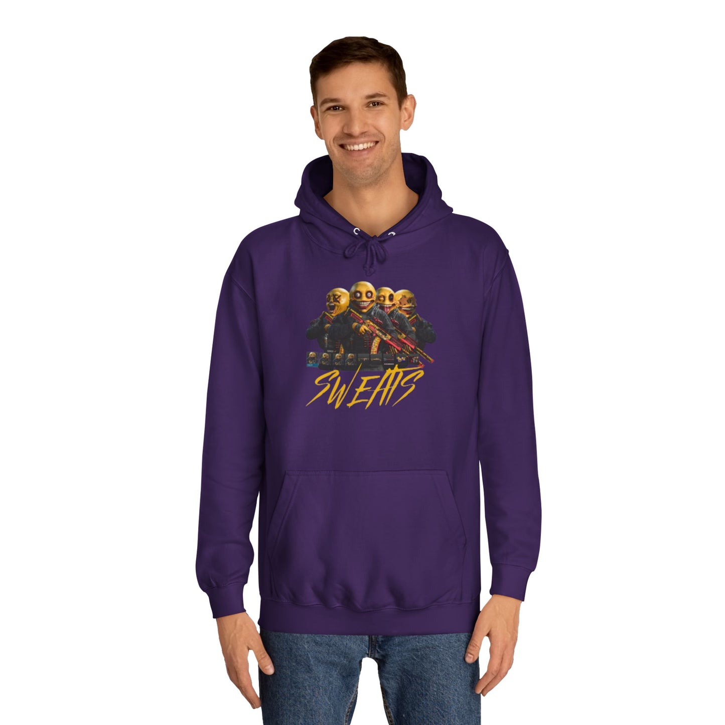 Slate Grey Men’s Casual Pullover – "Sweats Design" Athletic Fit Hoodie with Drawstrings & Kangaroo Pocket
