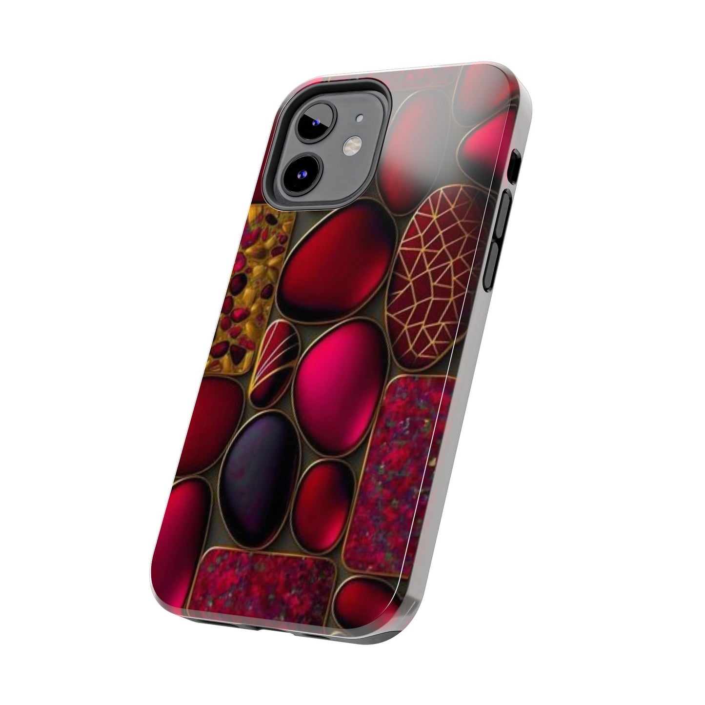 🔴 Tough Phone Cases – Red Stones Design for iPhone & Android – Durable Protection & Stylish Look