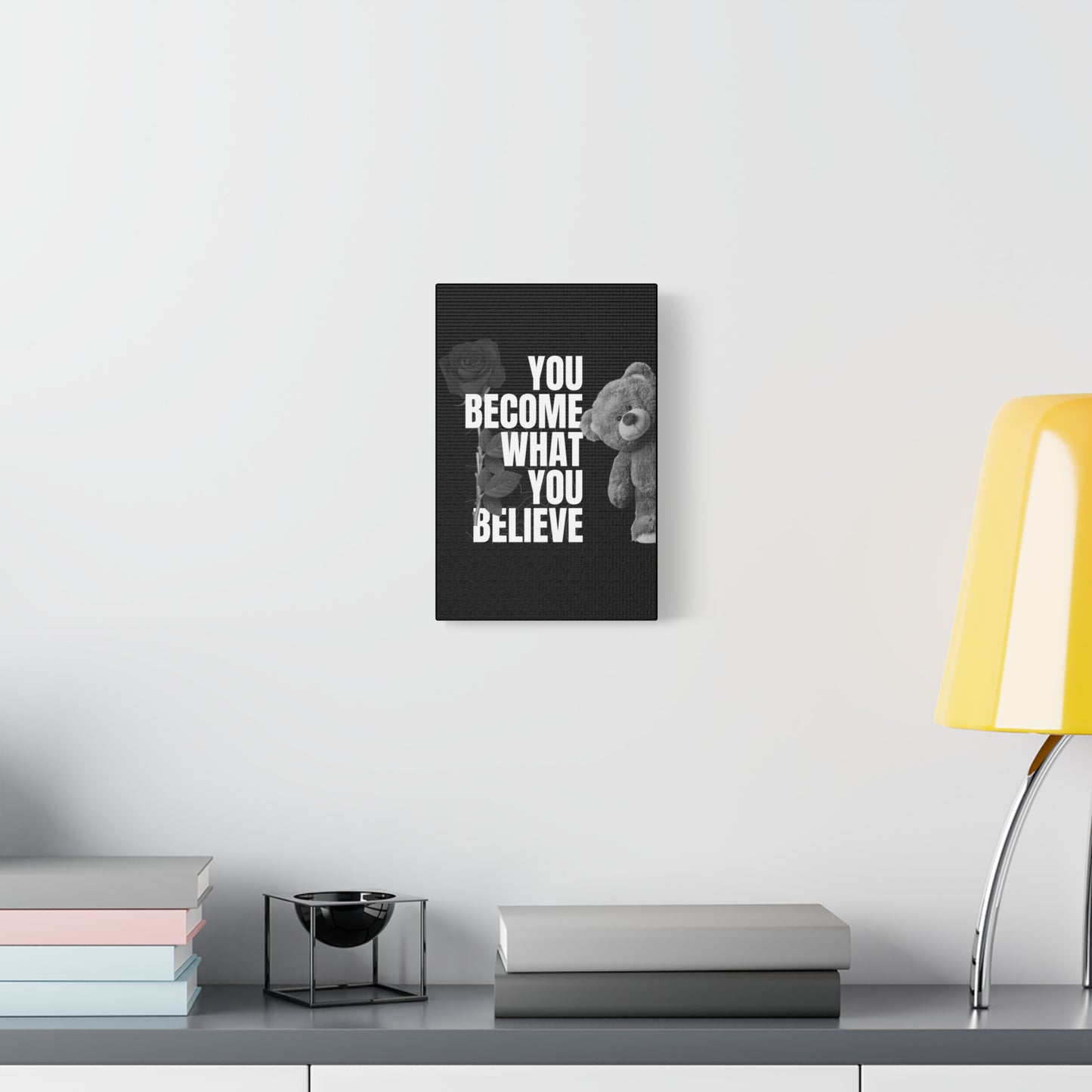 🌟 Motivational Wall Art – 'You Become What You Believe' Inspirational Canvas Print