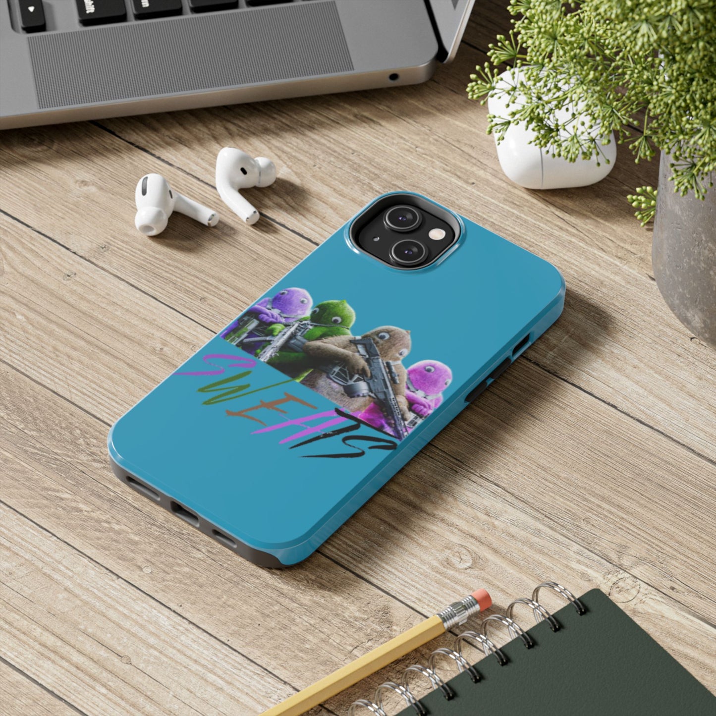 Cool Cartoon-Inspired Tough Phone Case - 'SWEATS'