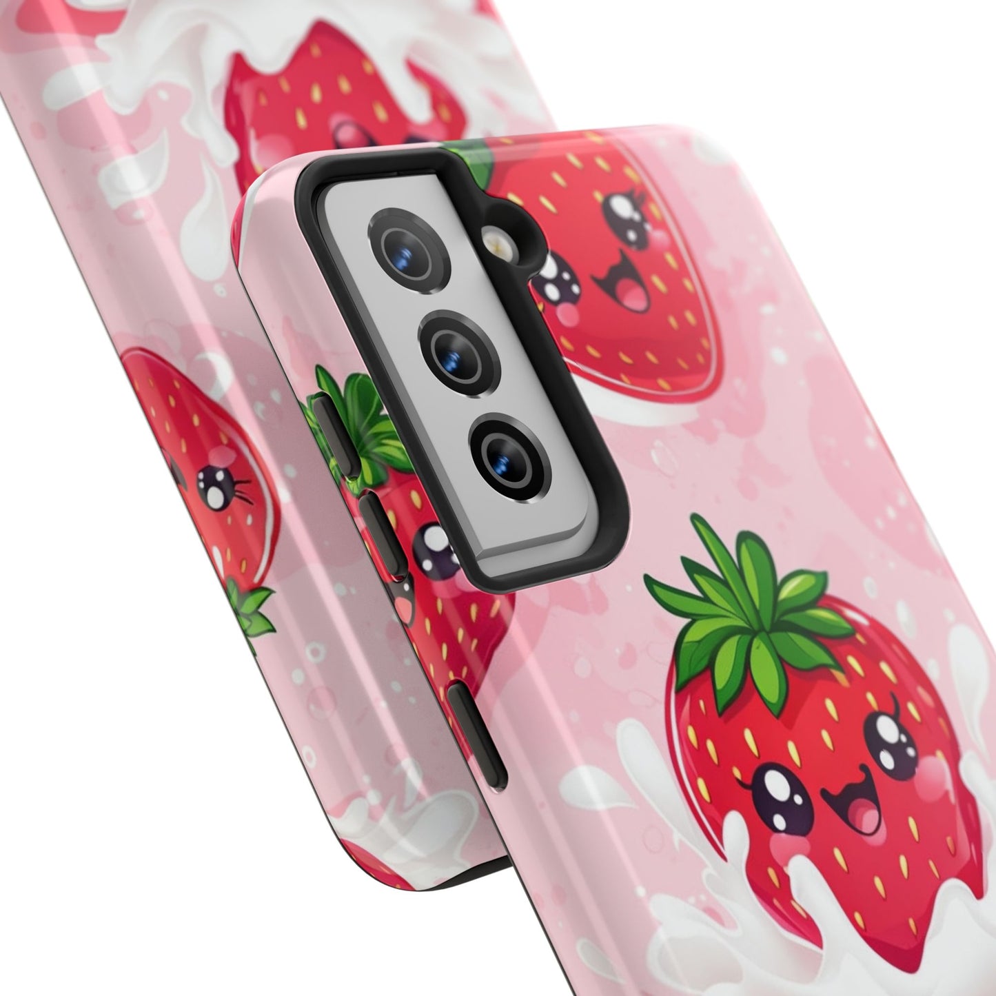Kawaii Strawberry Tough Phone Case - Cute & Durable Protection