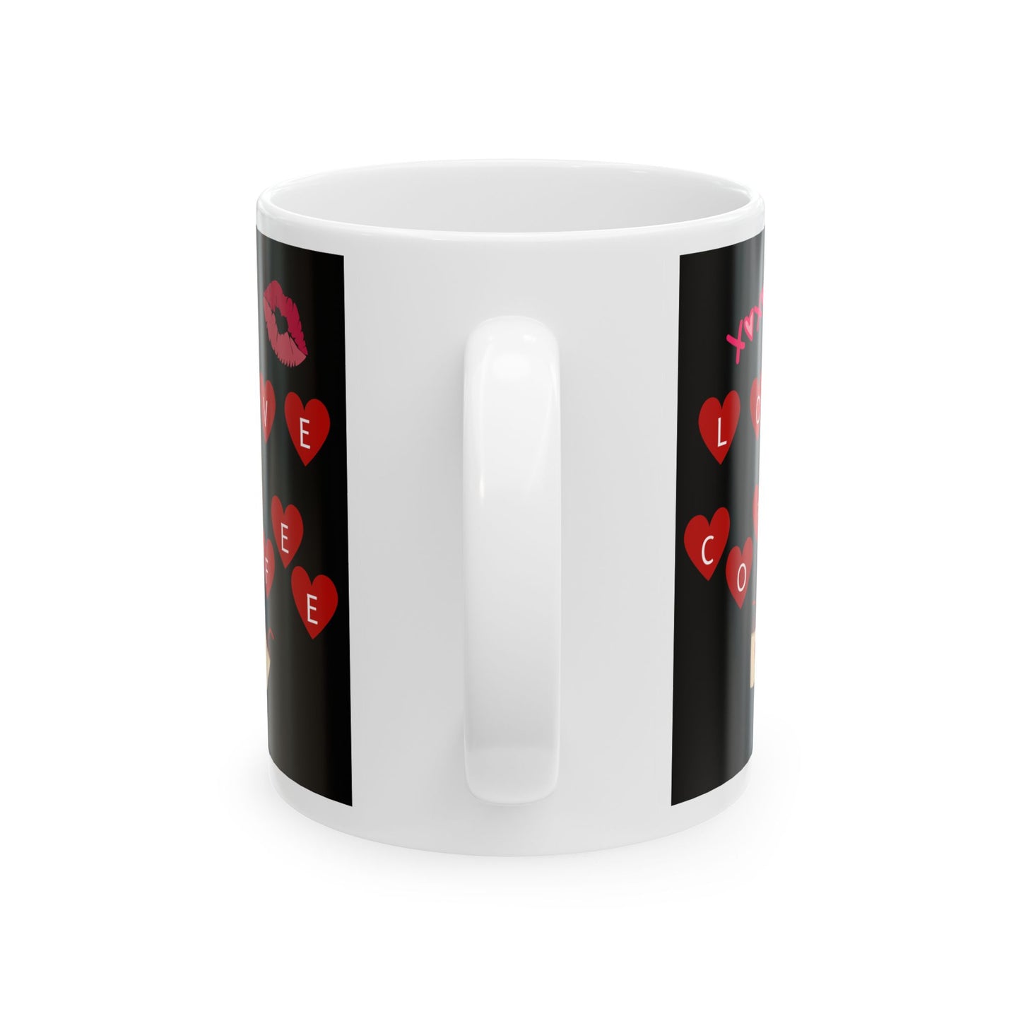 Ceramic Mug - Love Coffee Hearts Perfect Gift for Valentine’s Day