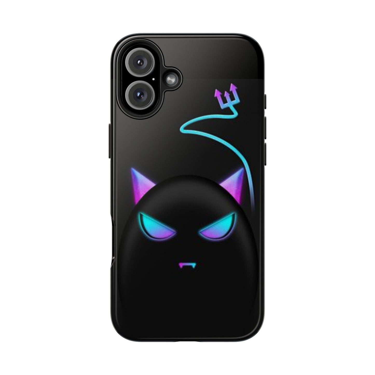 Demonic Cat Tough Phone Case - Cute & Edgy Phone Protection for Cat Lovers