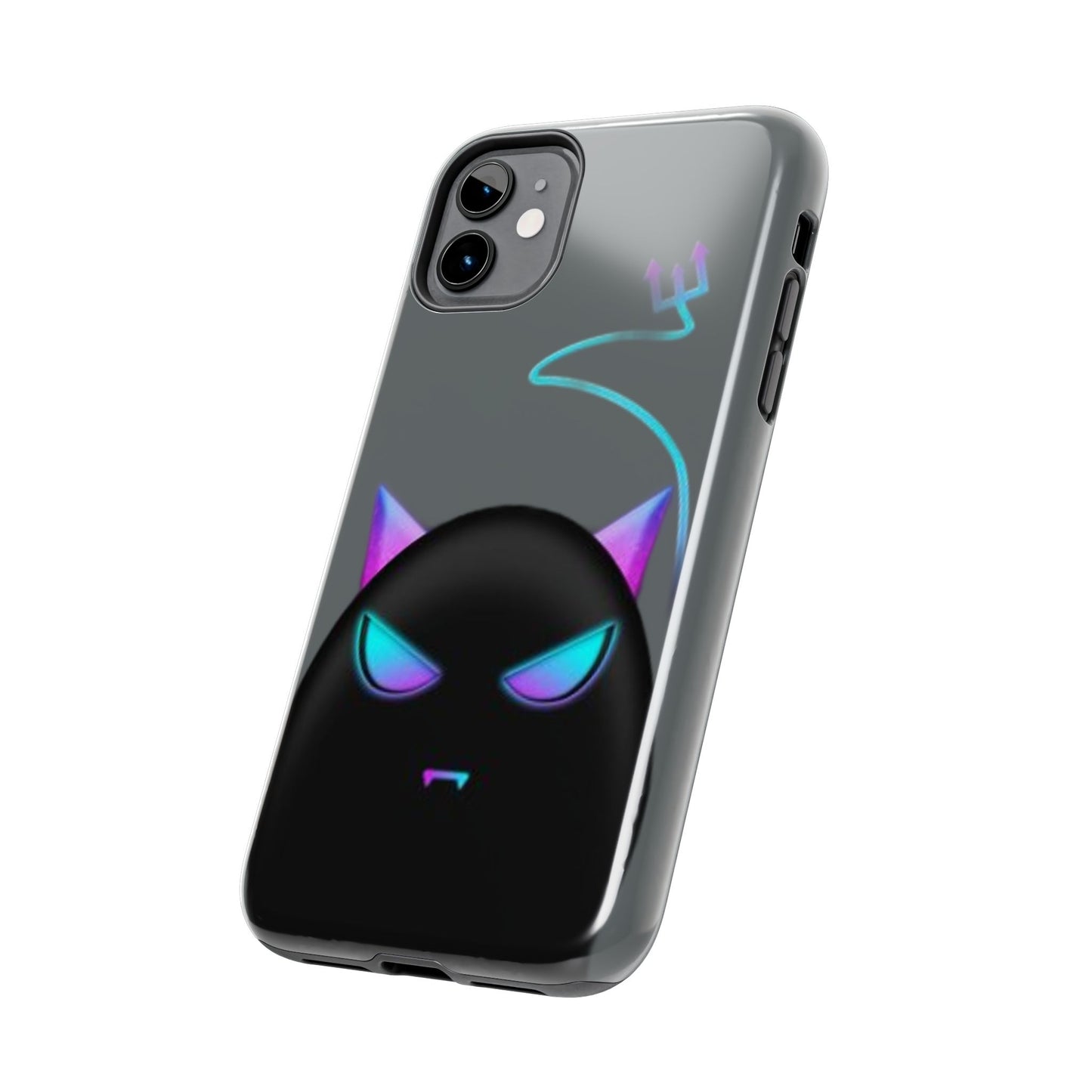 Demonic Cat Tough Phone Case - Cute & Edgy Phone Protection for Cat Lovers