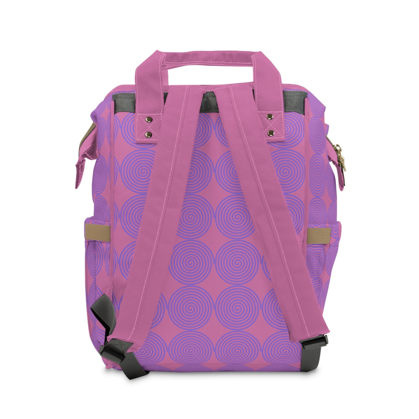 π Stylish Diaper Backpack with Spiral Pattern β Trendy & Functional for Parents π