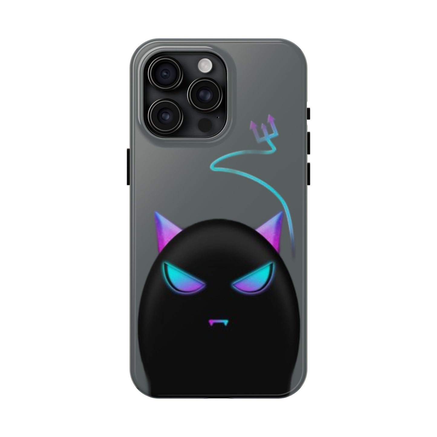Demonic Cat Tough Phone Case - Cute & Edgy Phone Protection for Cat Lovers