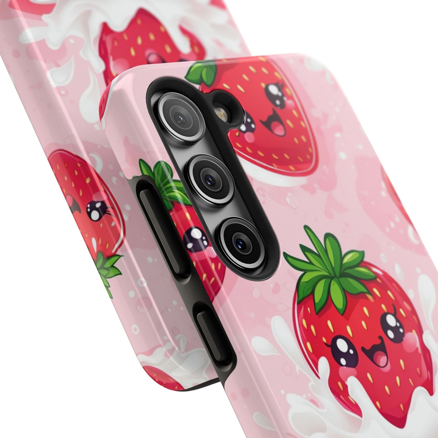 Kawaii Strawberry Tough Phone Case - Cute & Durable Protection