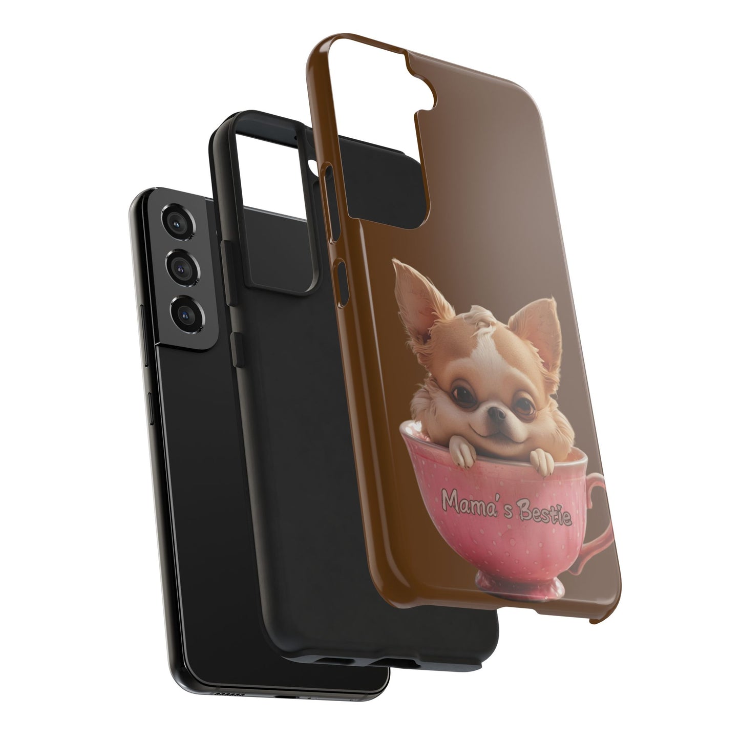 Cute Chihuahua Tough Phone Case - 'Mama's Bestie' Design