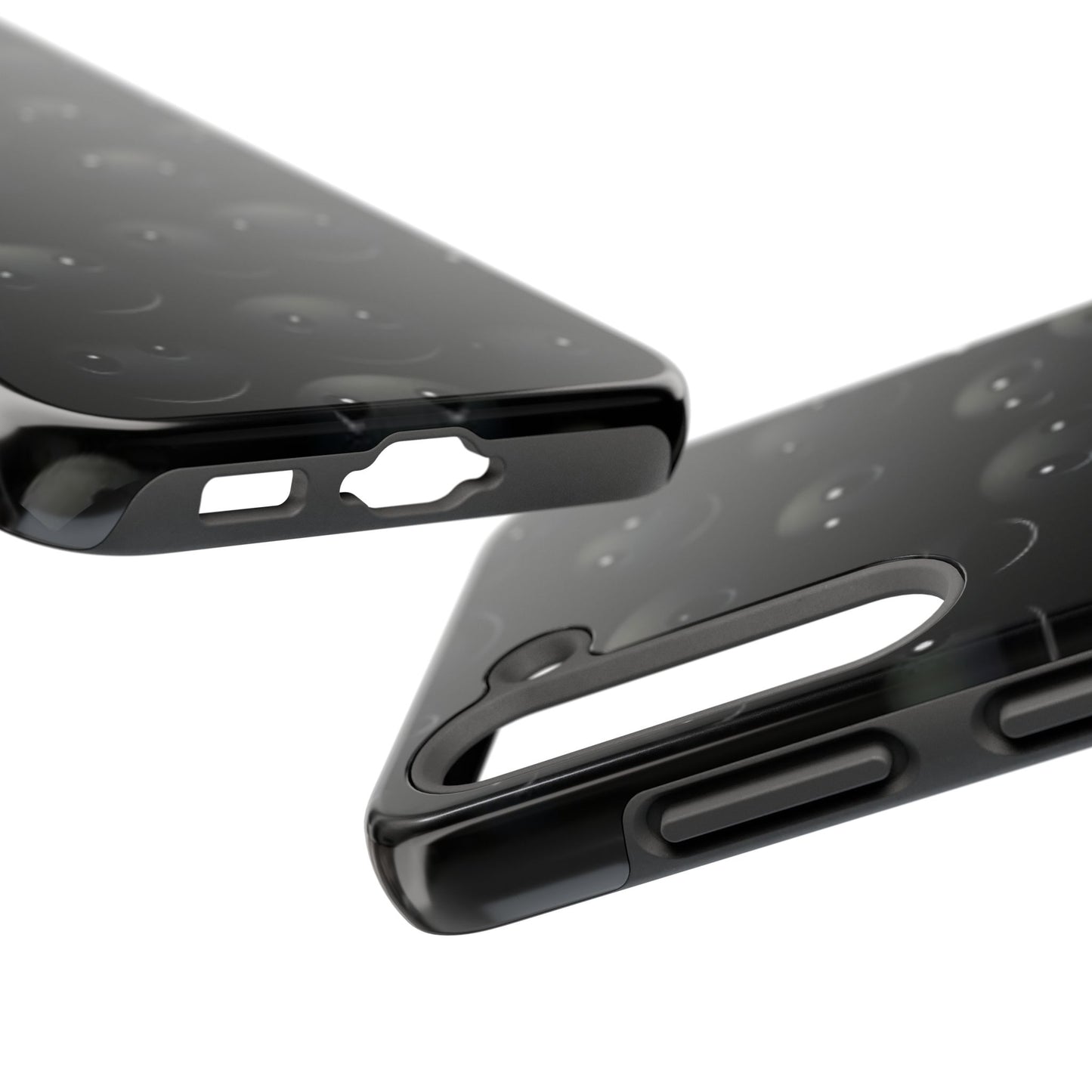 😊 Cute Smiley Face Black Tough Phone Case – Fun & Durable Protection for iPhone & Android