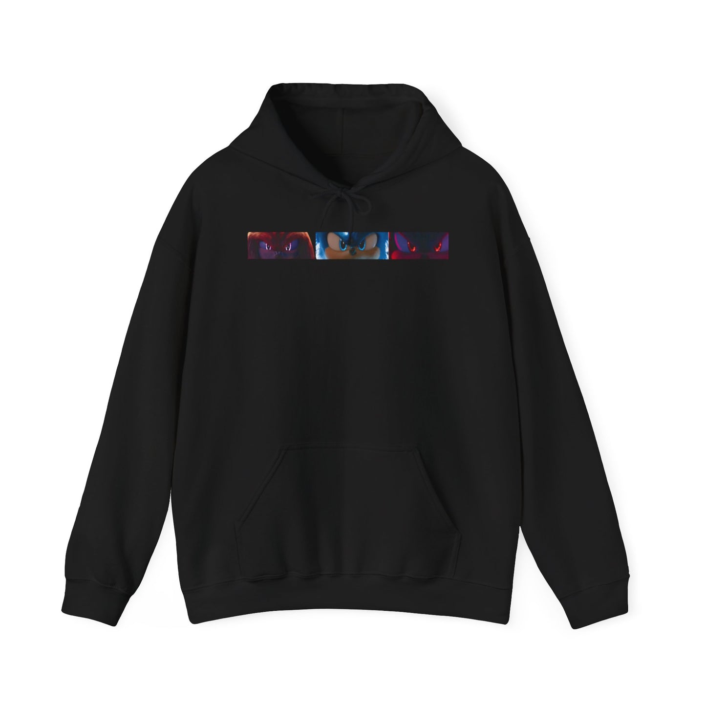 Electric Blue, Crimson Red & Obsidian Black Hoodies – Sonic, Knuckles & Shadow Gaming Sweatshirt with Drawstrings & Kangaroo Pocket