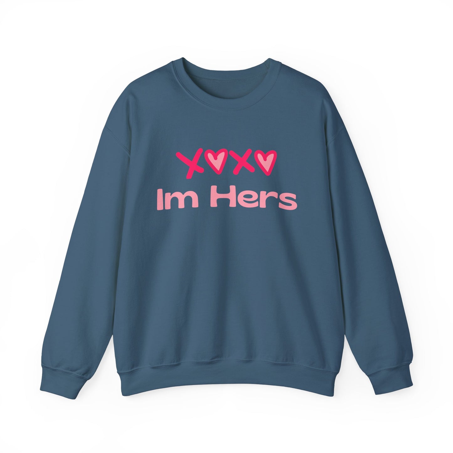 "XOXO ‘I’m His’ Crewneck Sweatshirt – Romantic Unisex Pullover | Cozy Valentine’s Day & Everyday Love Apparel"