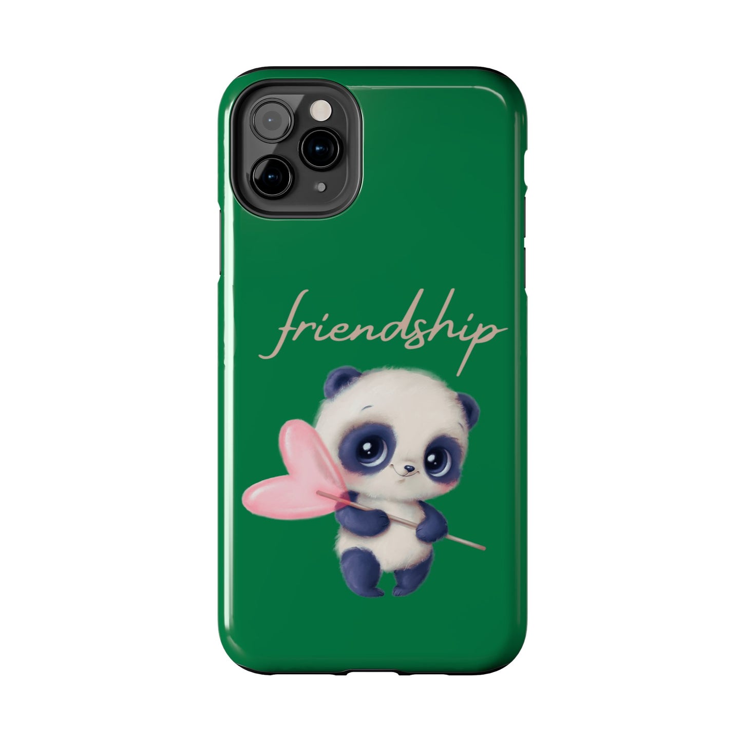 Phone case- Cute Panda Friendship Tough Phone Case - Durable Protection