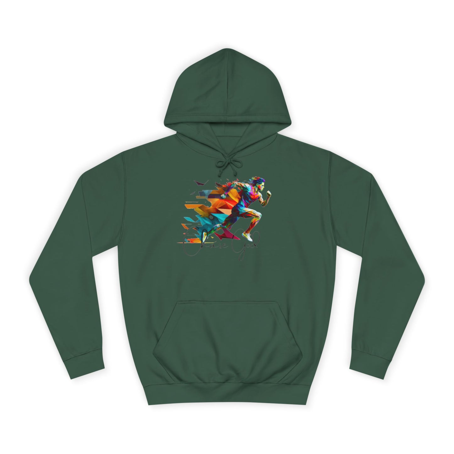 Angel White Faith Hoodie for Men – "Chase God, Inspire & Elevate" Spiritual Motivation Wear