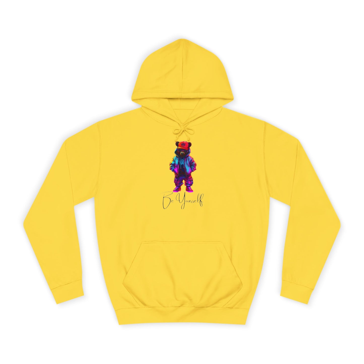 White Ice Hoodie for Men – When They Need Me Graphic with Drawstrings & Kangaroo Pocket
